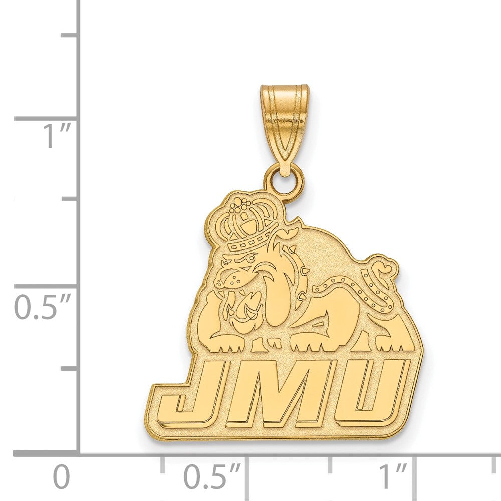 14K Gelbgold Logoart James Madison University Groß Anhänger