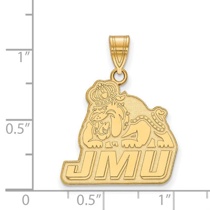 10K Gelbgold Logoart James Madison University Groß Anhänger