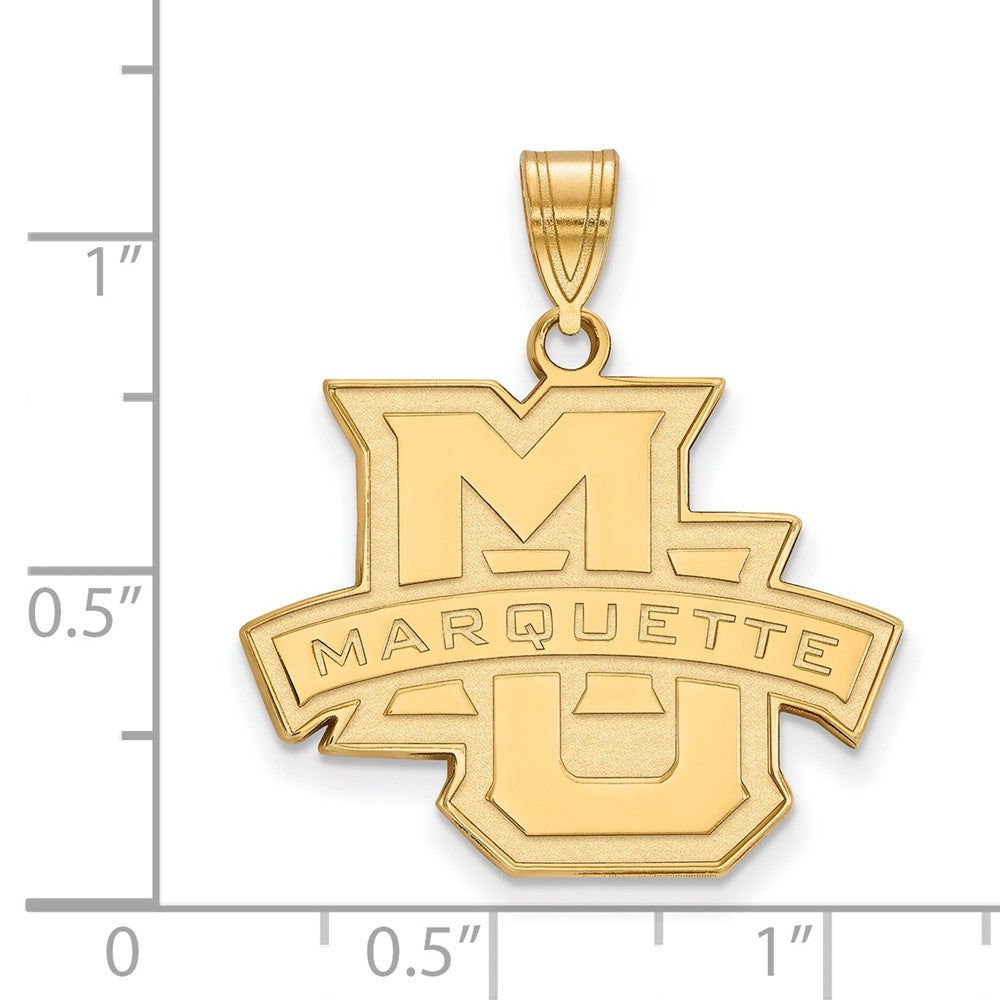 10K Gelbgold Logoart Marquette University Groß Anhänger