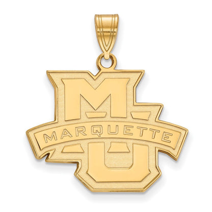 10K Gelbgold Logoart Marquette University Groß Anhänger
