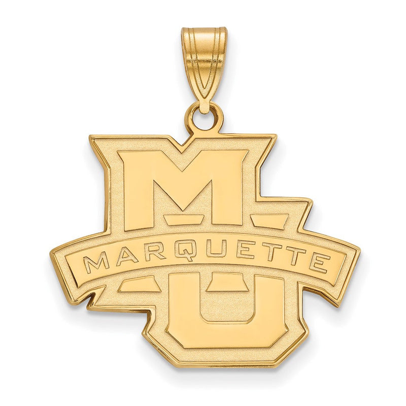 Vergoldet Sterlingsilber Logoart Marquette University Groß Anhänger