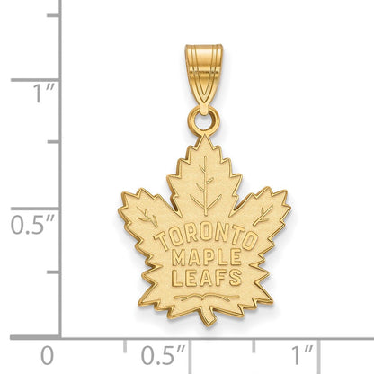 14K Gelbgold Nhl Logoart Toronto Maple Leafs Groß Anhänger