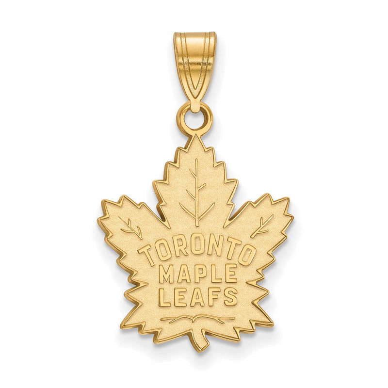 10K Gelbgold Nhl Logoart Toronto Maple Leafs Groß Anhänger