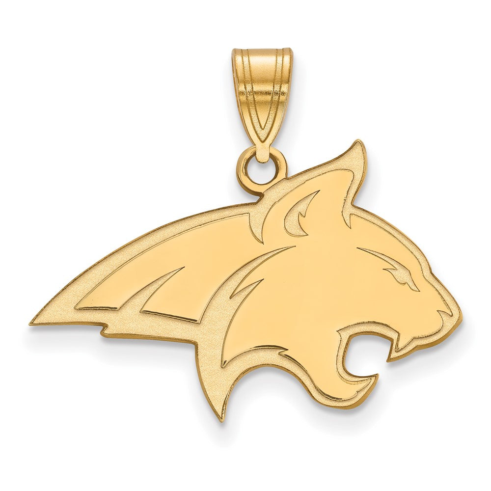 10K Gelbgold Logoart Montana State University Bobcat Groß Anhänger