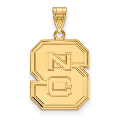 10K Gelbgold Logoart North Carolina State University N C S Groß Anhänger