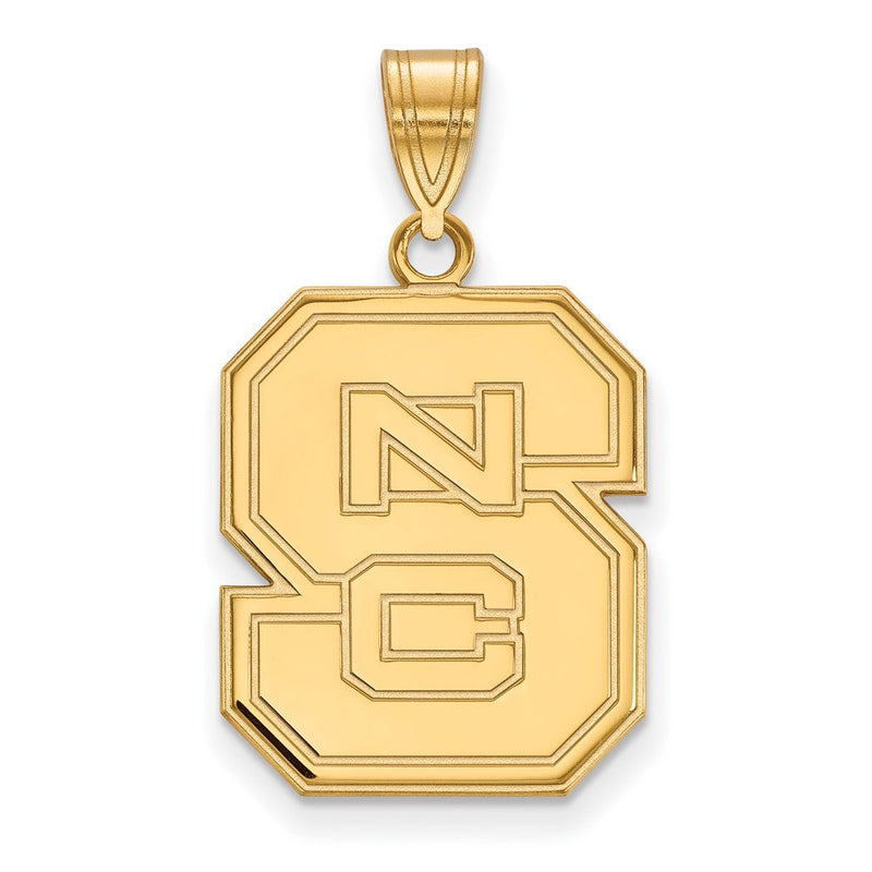 10K Gelbgold Logoart North Carolina State University N C S Groß Anhänger