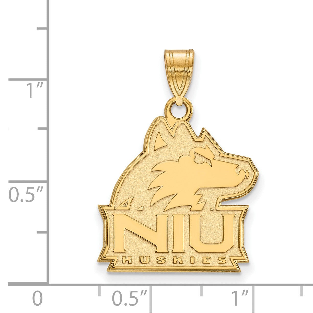 14K Gelbgold Logoart Northern Illinois University N I U Huskies Groß Anhänger