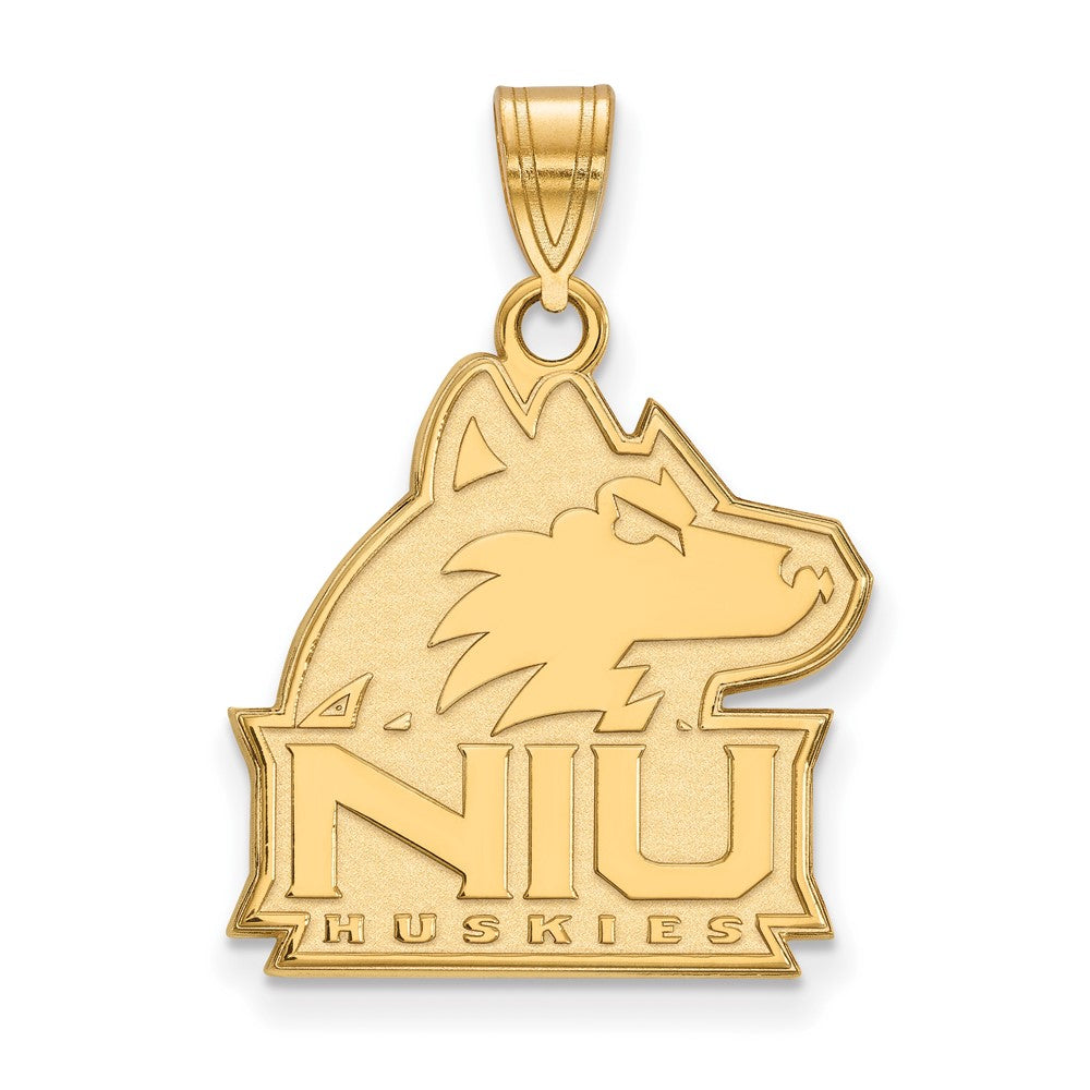 10K Gelbgold Logoart Northern Illinois University N I U Huskies Groß Anhänger