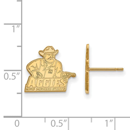 14K Gelbgold Logoart New Mexico State University Aggies Klein Ohrstecker