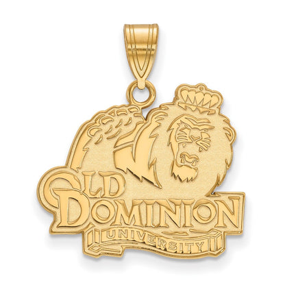 14K Gelbgold Logoart Old Dominion University Groß Anhänger