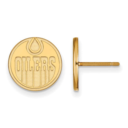 10K Gelbgold Nhl Logoart Edmonton Oilers Klein Ohrstecker