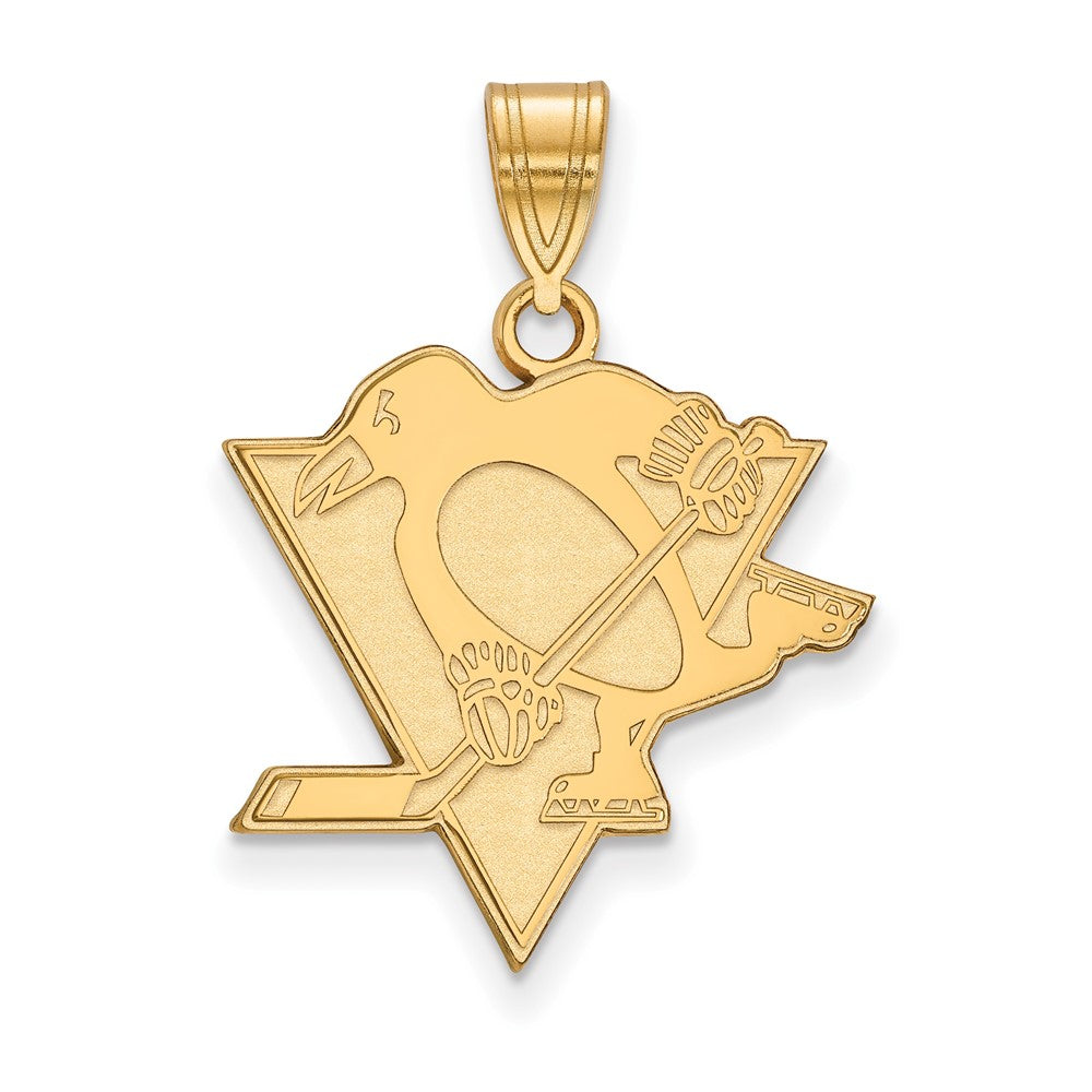14K Gelbgold 14ky Pittsburgh Penguins Groß Anhänger