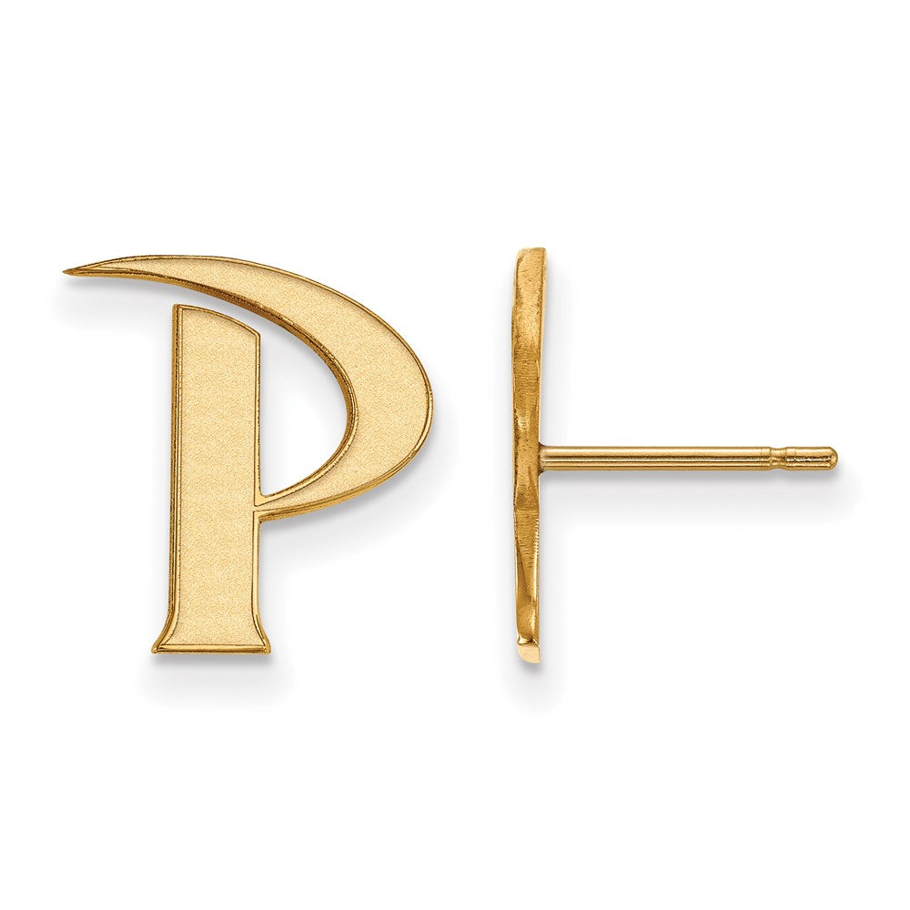 10K Gelbgold Logoart Pepperdine University Buchstabe P Klein Ohrstecker