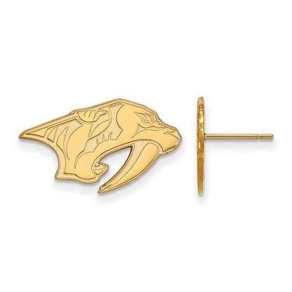 10K Gelbgold Nhl Logoart Nashville Predators Klein Ohrstecker