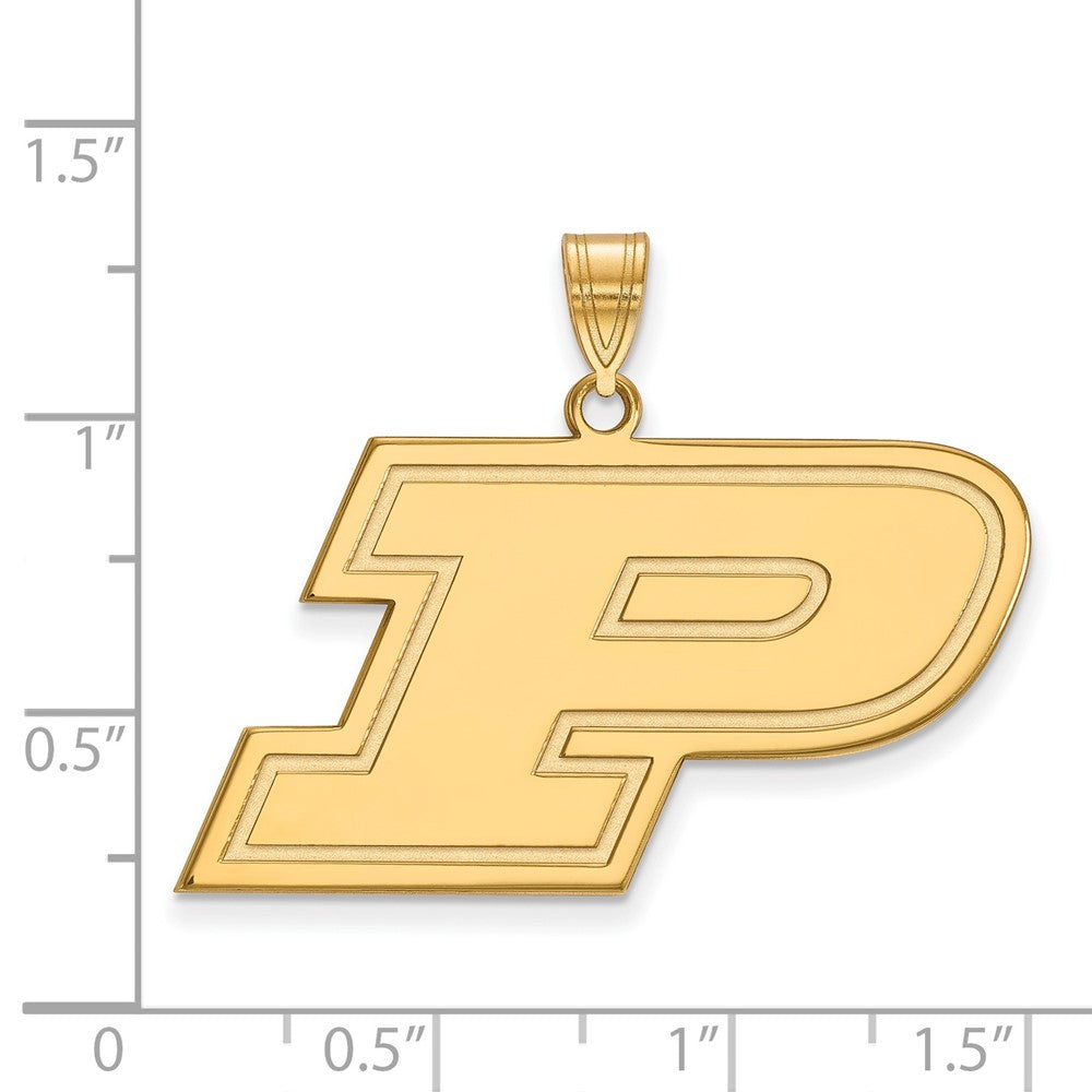14K Gelbgold Logoart Purdue University Buchstabe P Groß Anhänger