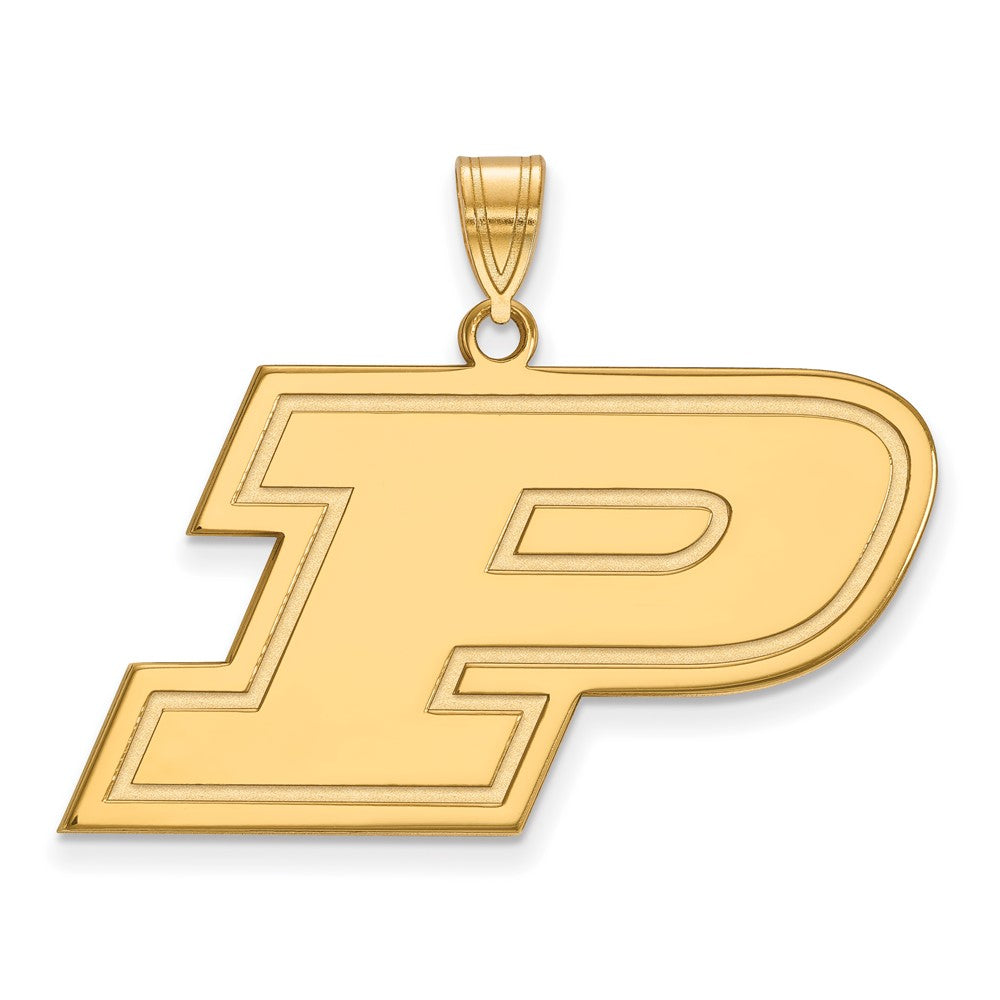 10K Gelbgold Logoart Purdue University Buchstabe P Groß Anhänger