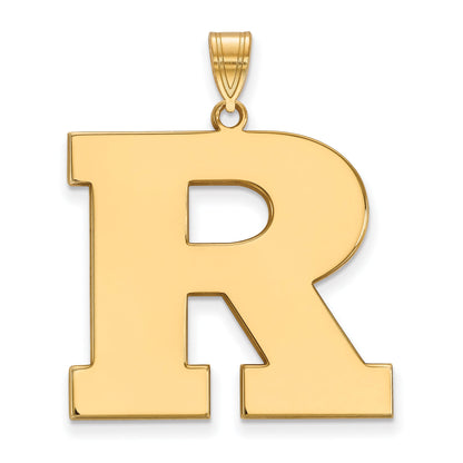 10K Gelbgold Logoart Rutgers University Buchstabe R Extra Groß Anhänger