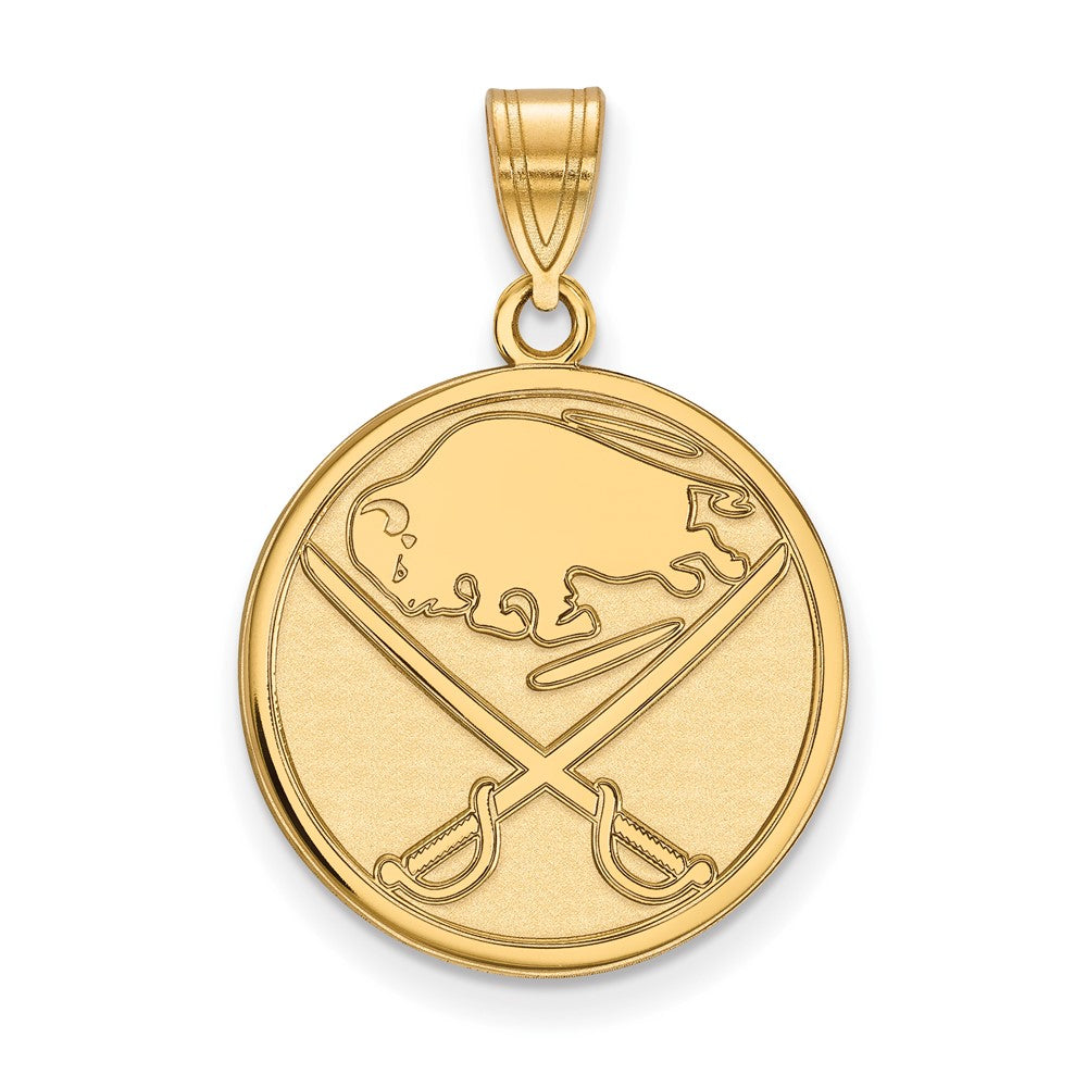 14K Gelbgold Nhl Logoart Buffalo Sabres Groß Anhänger