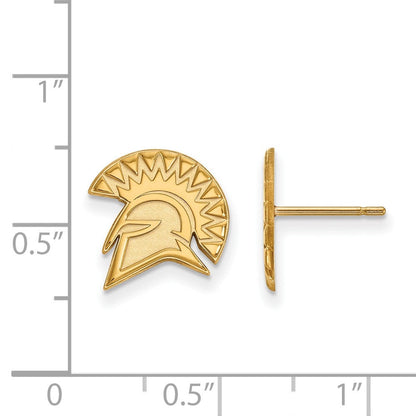 10K Gelbgold Logoart San Jose State University Spartan Klein Ohrstecker