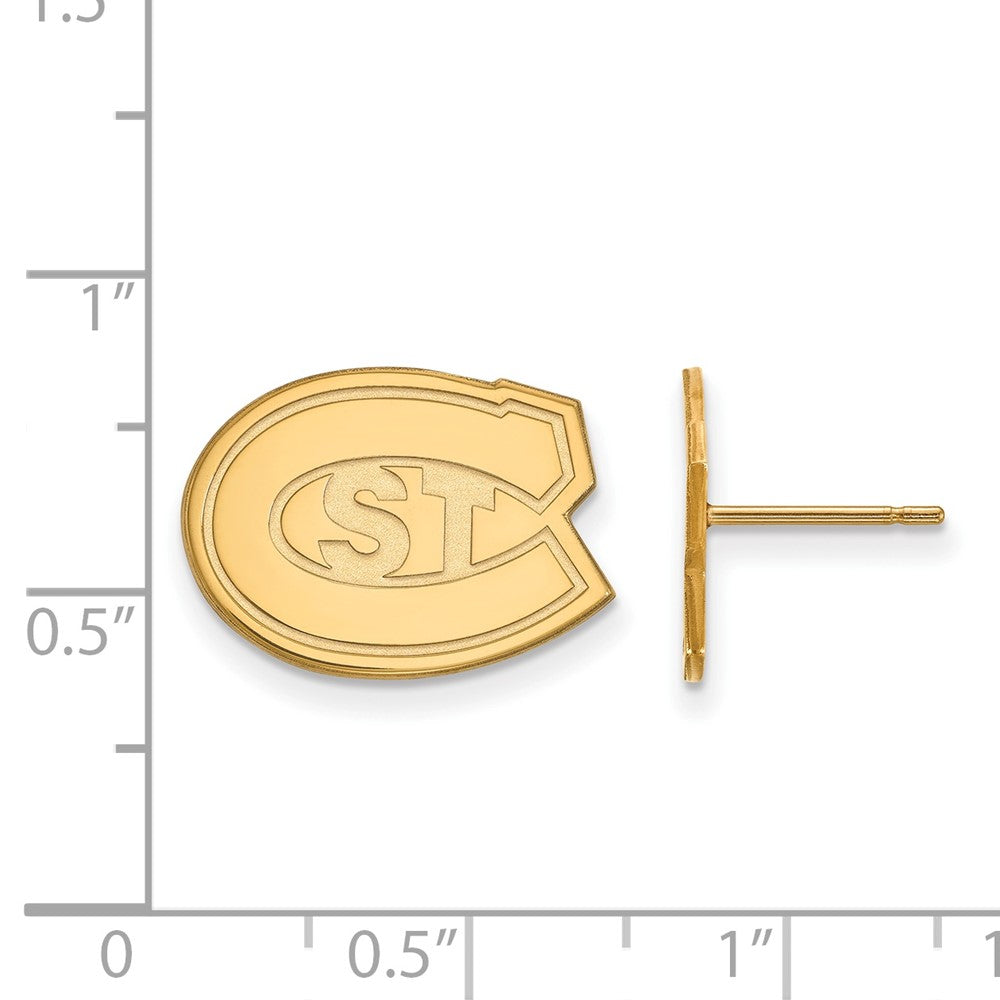 10K Gelbgold Logoart St. Cloud State University Klein Ohrstecker