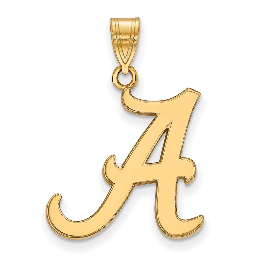 10K Gelbgold Logoart University Of Alabama Buchstabe A Groß Anhänger