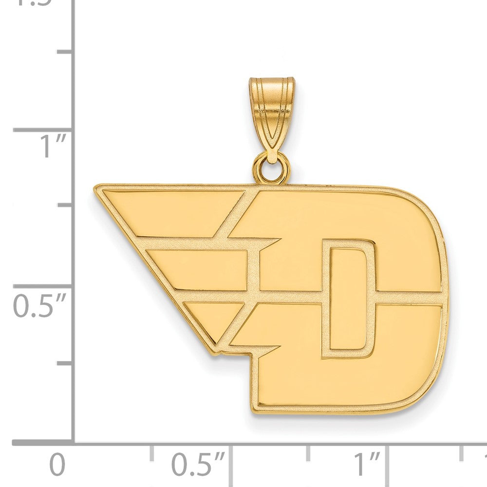 14K Gelbgold Logoart University Of Dayton Groß Anhänger