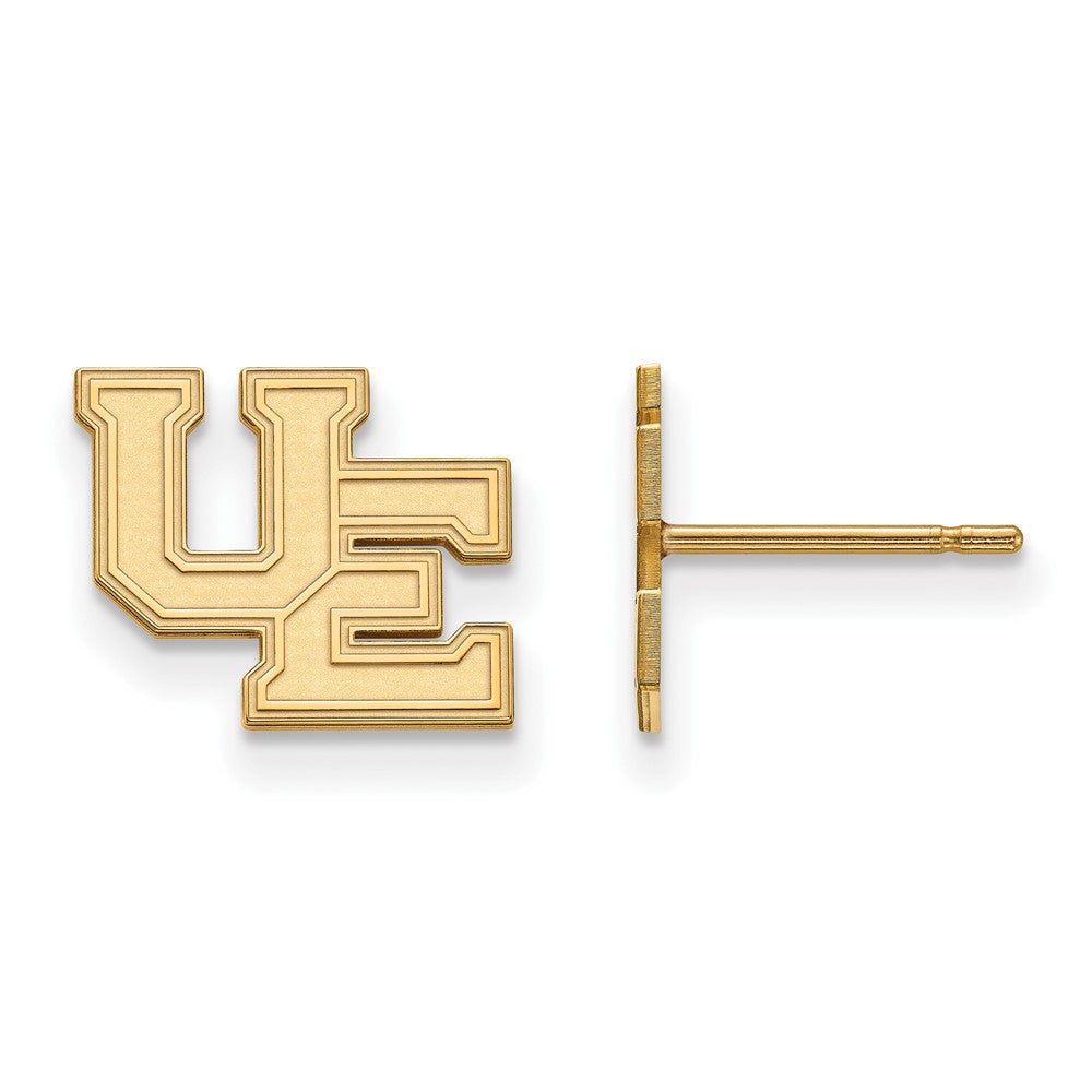 10K Gelbgold Logoart University Of Evansville Lila Aces Klein Ohrstecker