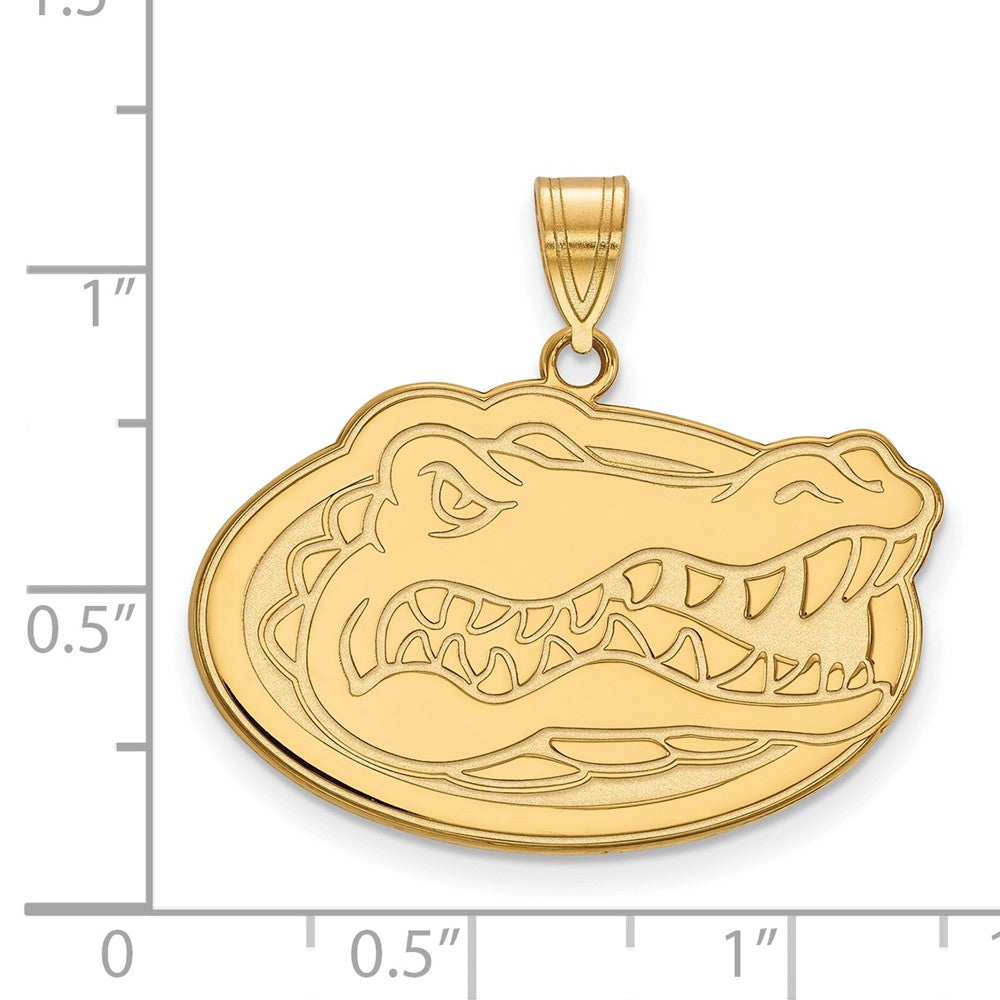 14K Gelbgold Logoart University Of Florida Gator Groß Anhänger