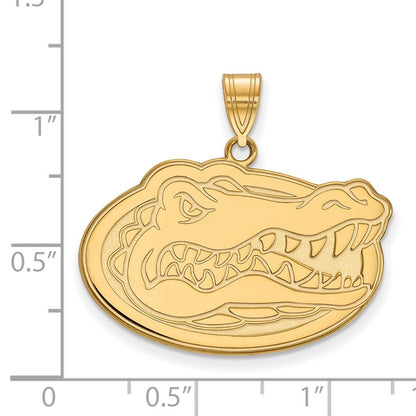 14K Gelbgold Logoart University Of Florida Gator Groß Anhänger