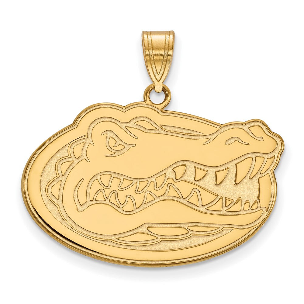 10K Gelbgold Logoart University Of Florida Gator Groß Anhänger