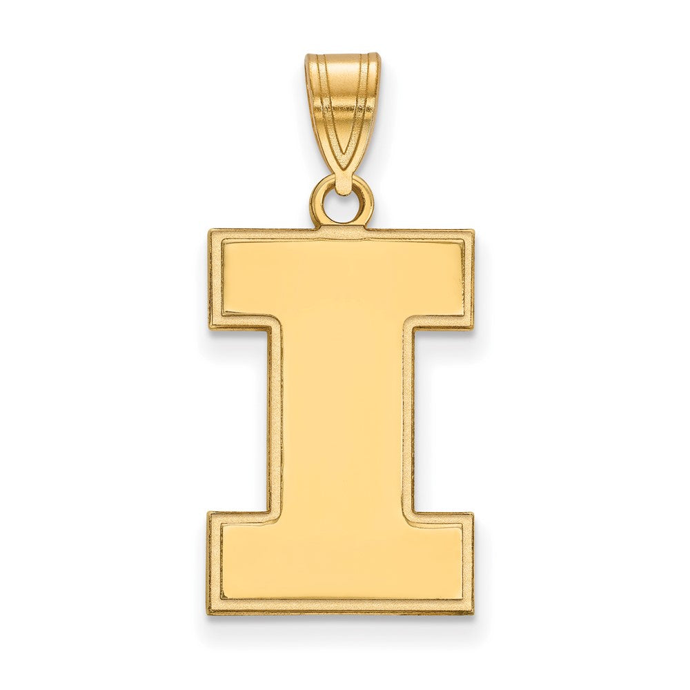 10K Gelbgold Logoart University Of Illinois Buchstabe I Groß Anhänger
