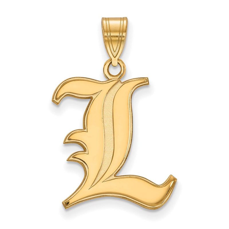 Vergoldet Sterlingsilber Logoart University Of Louisville Buchstabe L Groß Anhänger