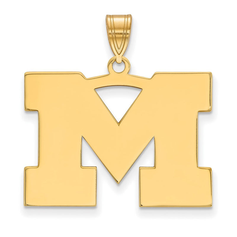 14K Gelbgold Logoart University Of Michigan Buchstabe M Groß Anhänger