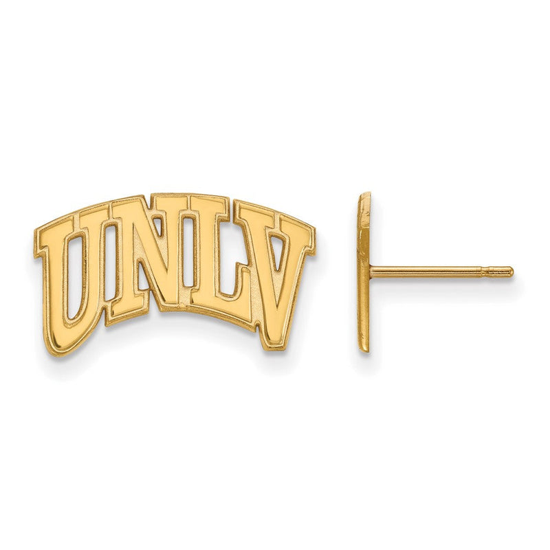 14K Gelbgold Logoart University Of Nevada Las Vegas U N L V Klein Ohrstecker