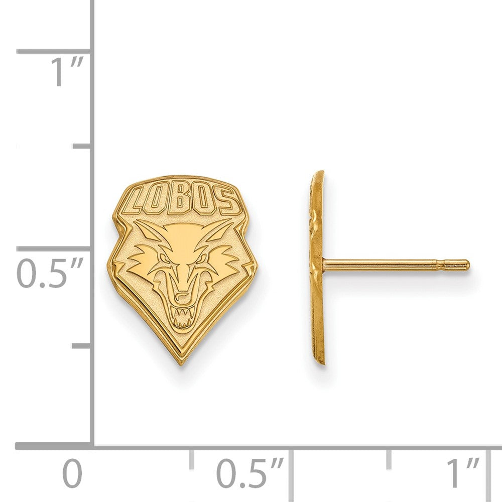 10K Gelbgold Logoart University Of New Mexico Lobos Klein Ohrstecker