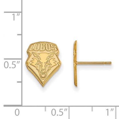 10K Gelbgold Logoart University Of New Mexico Lobos Klein Ohrstecker