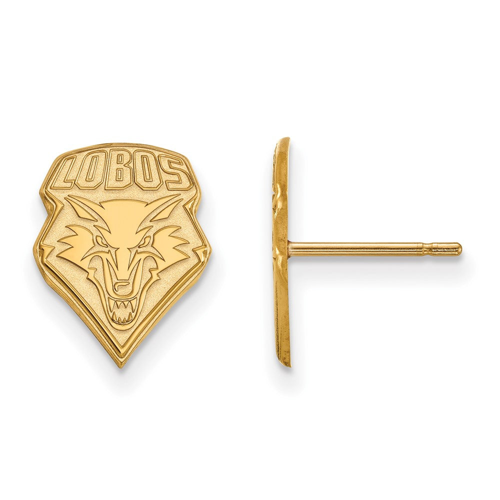 10K Gelbgold Logoart University Of New Mexico Lobos Klein Ohrstecker