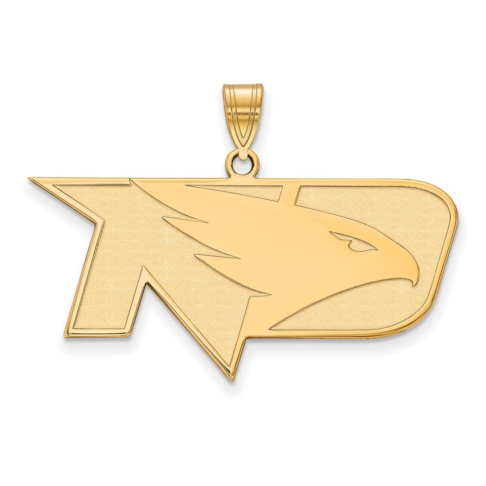 10K Gelbgold Logoart University Of North Dakota Groß Anhänger