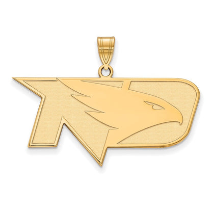 10K Gelbgold Logoart University Of North Dakota Groß Anhänger