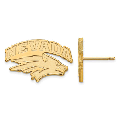 10K Gelbgold Logoart University Of Nevada Reno Klein Ohrstecker
