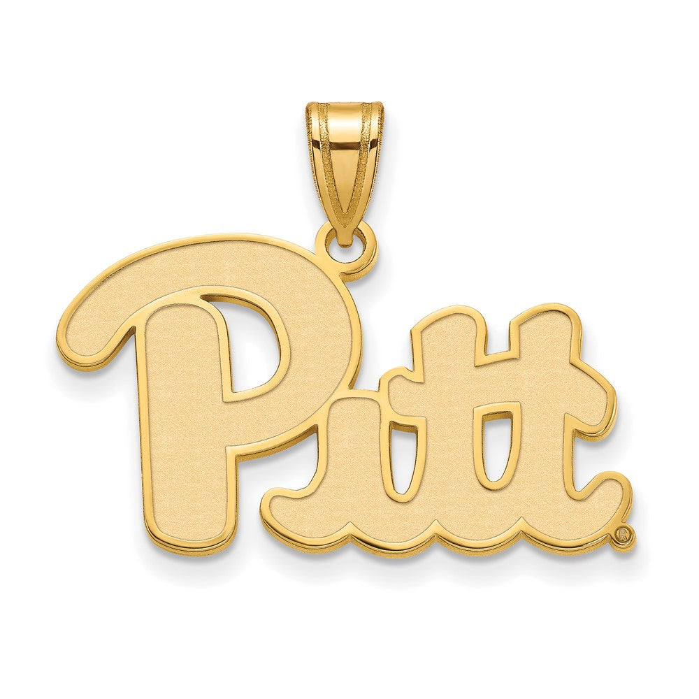 14K Gelbgold Logoart University Of Pittsburgh Groß Anhänger