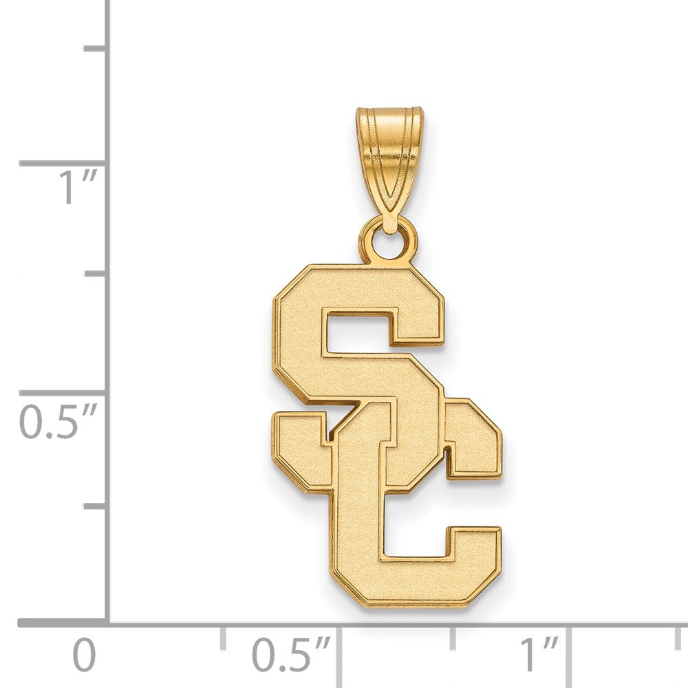 10K Gelbgold University Of Southern California S C Groß Anhänger