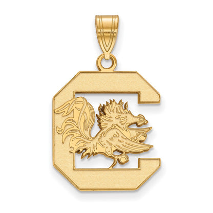10K Gelbgold Logoart University Of South Carolina Groß Anhänger