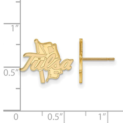 10K Gelbgold Logoart University Of Tulsa Klein Ohrstecker