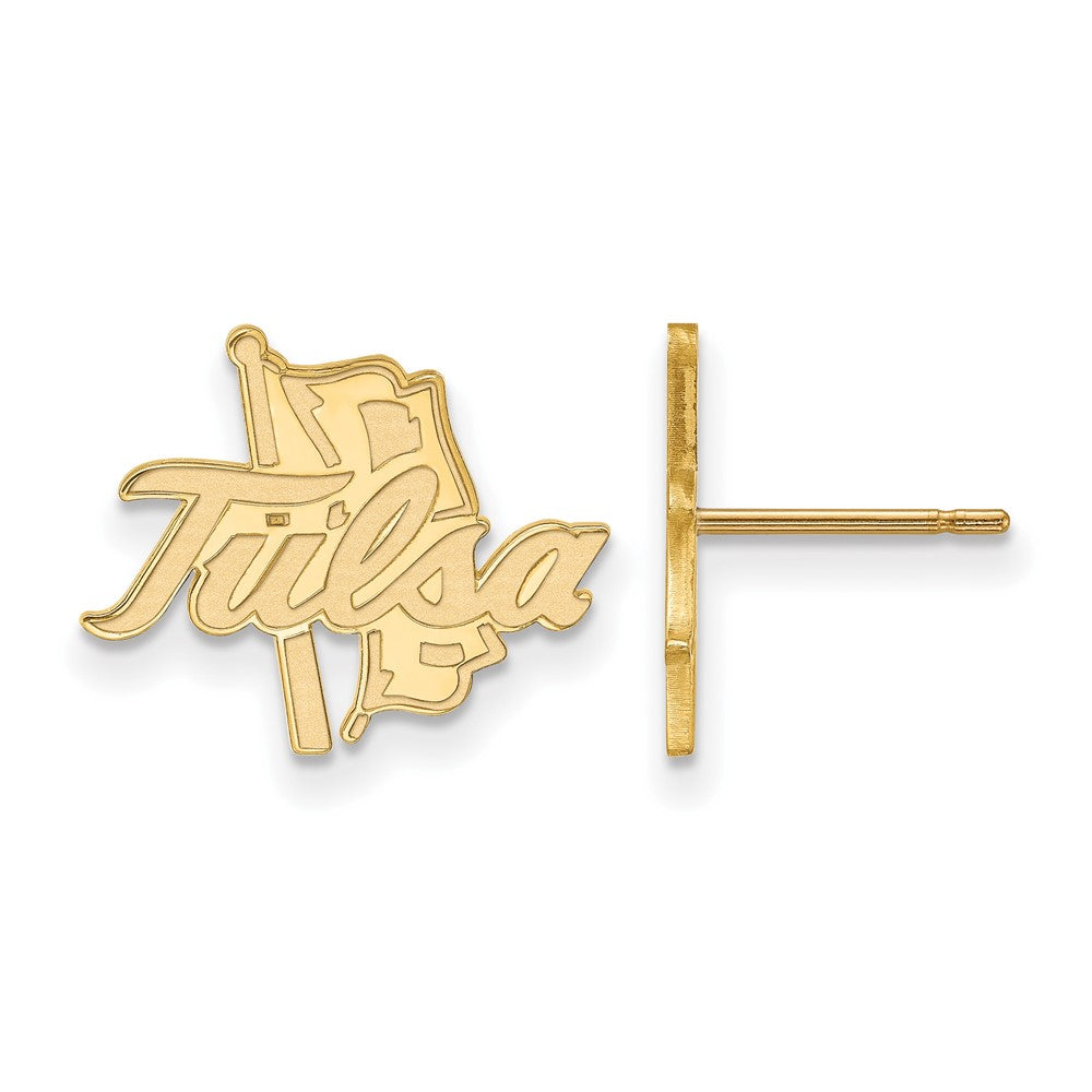 10K Gelbgold Logoart University Of Tulsa Klein Ohrstecker