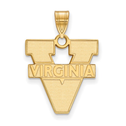 10K Gelbgold Logoart University Of Virginia Groß Anhänger