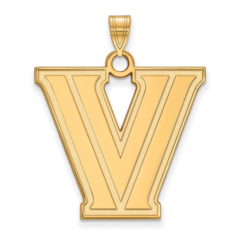 Vergoldet Sterlingsilber Logoart Villanova University Buchstabe V Extra Groß Anhänger