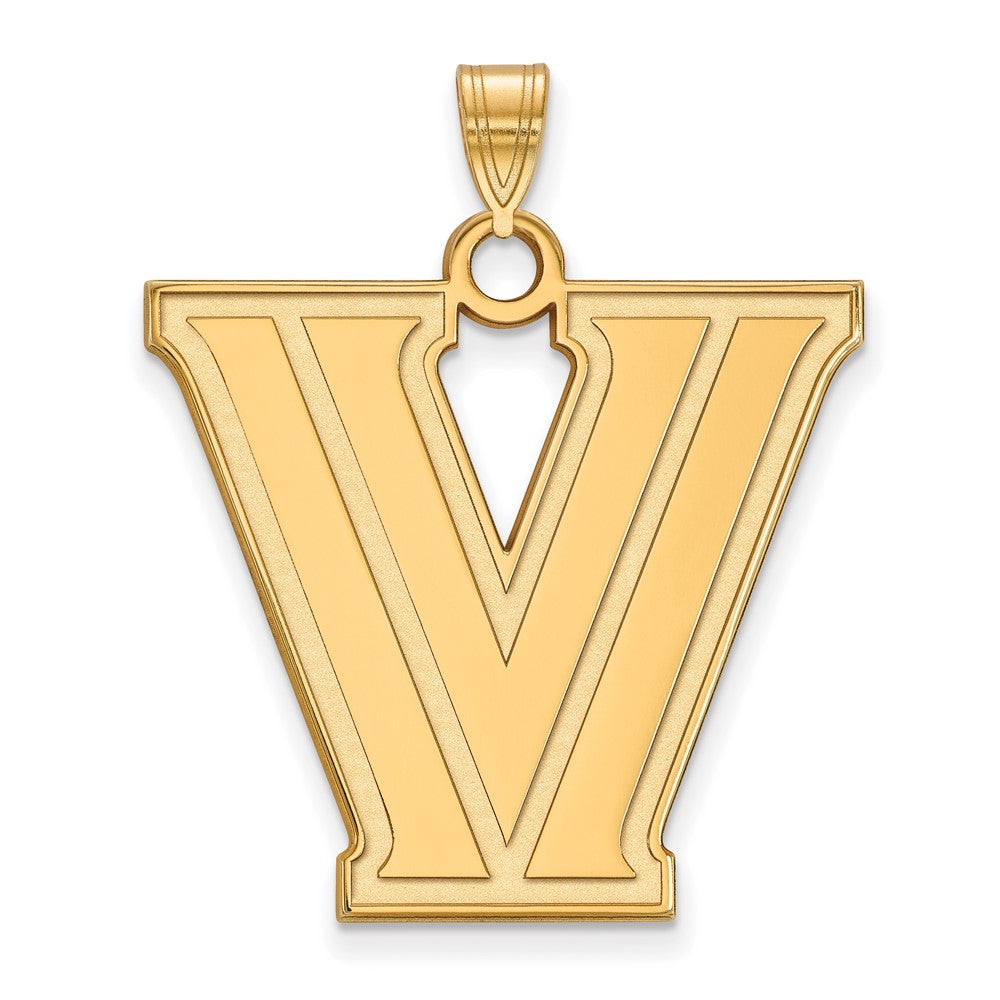 10K Gelbgold Logoart Villanova University Buchstabe V Extra Groß Anhänger