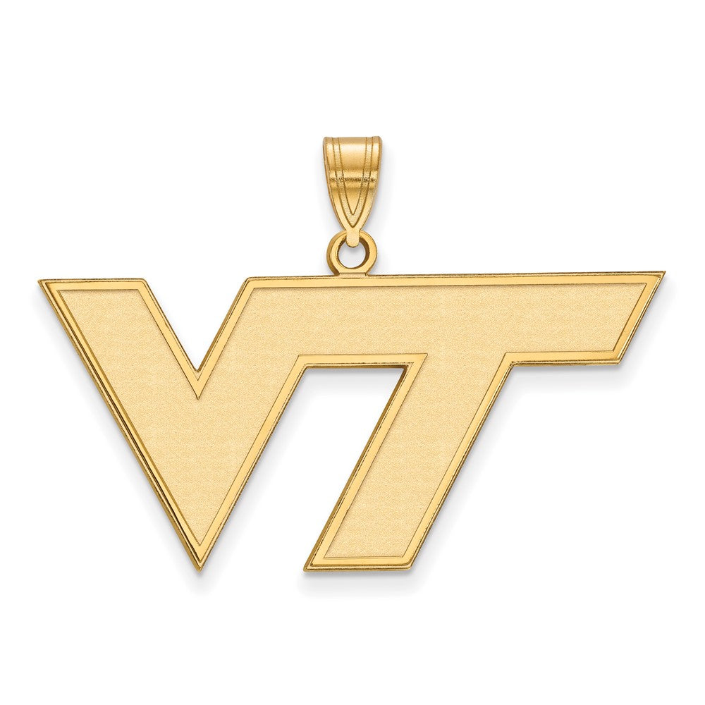 10K Gelbgold Logoart Virginia Tech V T Groß Anhänger