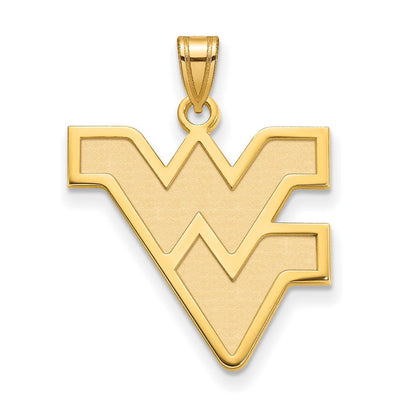 14K Gelbgold Logoart West Virginia University W V Groß Anhänger